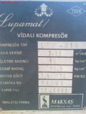  lupomat vidalı kompresör